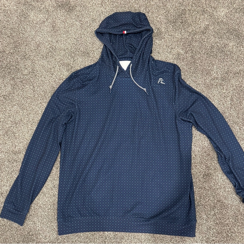 Rhoback Midnight Blue Hoodie with Dot Pattern